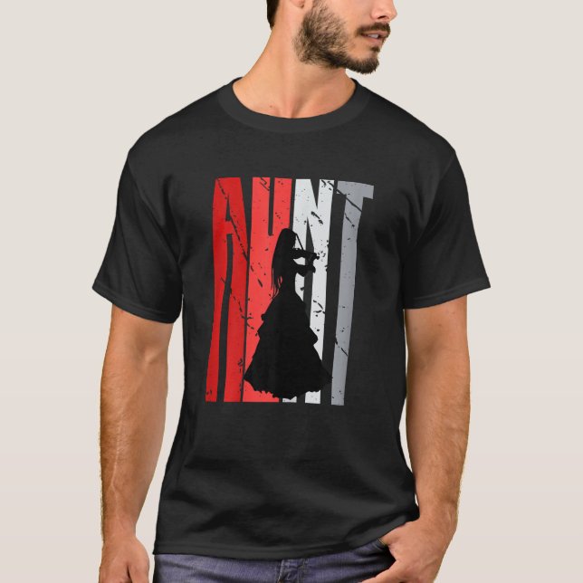 Camiseta Red Violin Aunt Violinist Girls Plays The Violin O (Anverso)