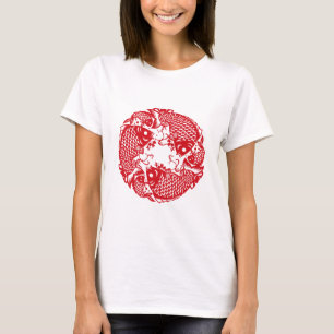 Camiseta Red Whirling Koi Carp Fish Group Classic WT