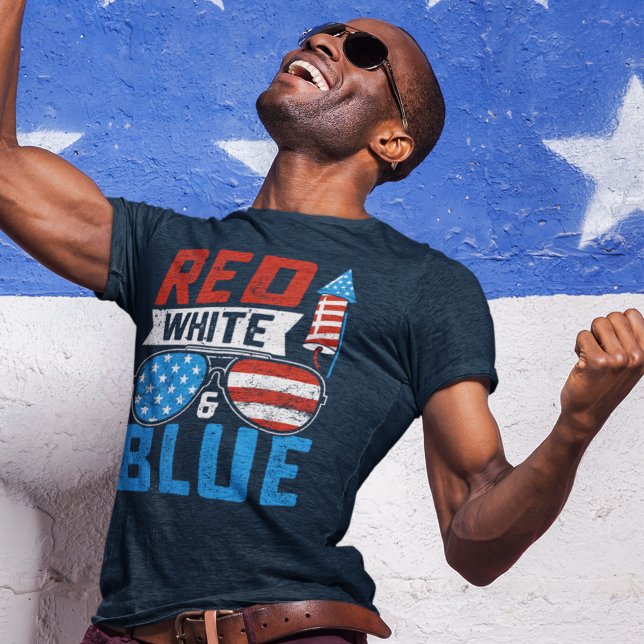 Camiseta Red, White, and Blue 4th of July (Subido por el creador)
