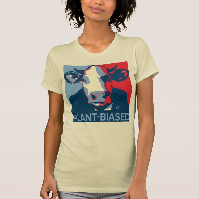Camiseta Red White and Blue Pop Art Inspired Cow Tshirt (Anverso)
