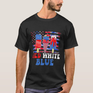 Camiseta Red White And Blue Popsicle USA Flag 4Th Of July B