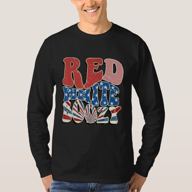Camiseta Red White And Boozy 4th Of July Drinking Crew Part (Anverso)