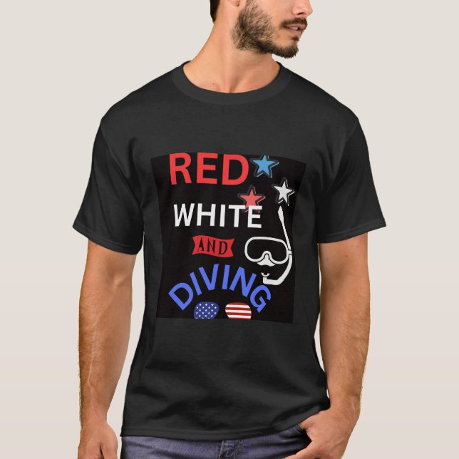 Camiseta Red white and diving (Anverso)