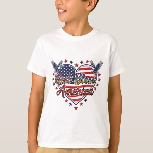 Camiseta Red, White & Blessed T-shirt design  (Anverso)