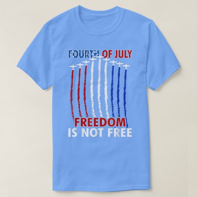Camiseta Red White Blue Air Force 4 jul. Orgulloso índice d (Diseño del anverso)