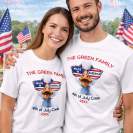 Camiseta Red White Blue Fireworks 4th of July Family Crew 