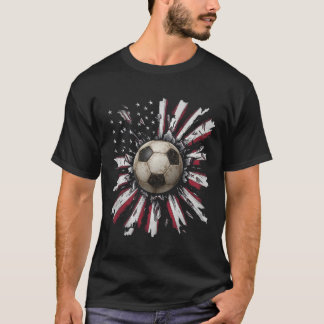 Camiseta Red-white-blue Soccer Ll Explosion Grunge Street S