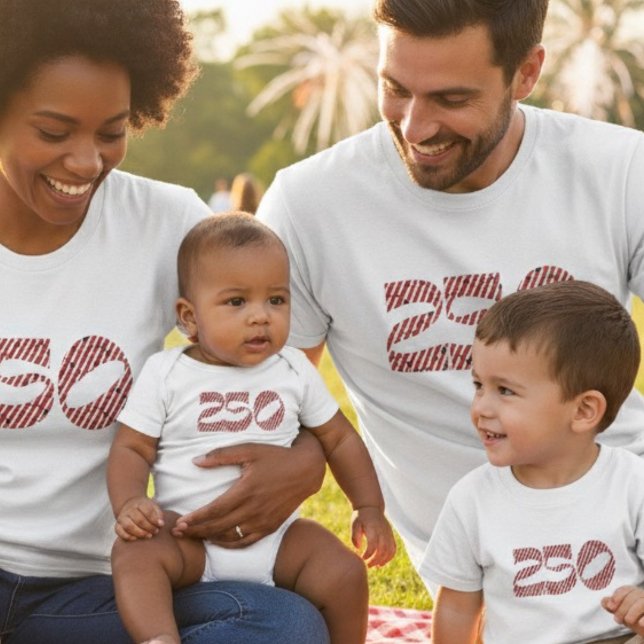 Camiseta Red White Stripe Blue Stars America 250 Birthday (Subido por el creador)