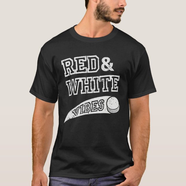 Camiseta Red & White Vibes Hockey Team Fan (Anverso)