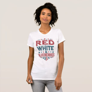 Camiseta Red, White y Blueberries Patriot Freedom