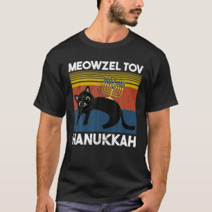 Camiseta Redada de Meowzel Tov Chanukah Cute Navidades judí