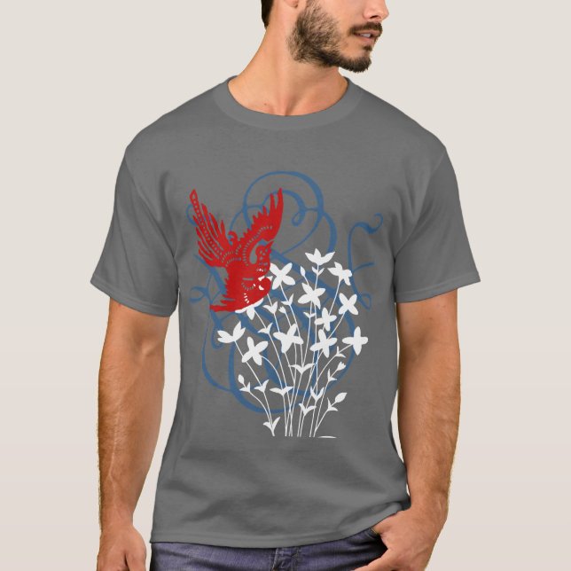 Camiseta Redbird y Bluets (oscuros) (Anverso)