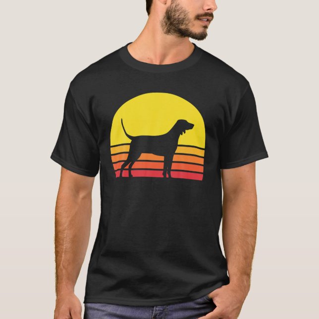 Camiseta Redbone Coonhound Dog Silhouette (Anverso)