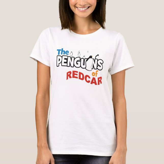 Camiseta REDCAR Los pingüinos de color rojo comple (Anverso)