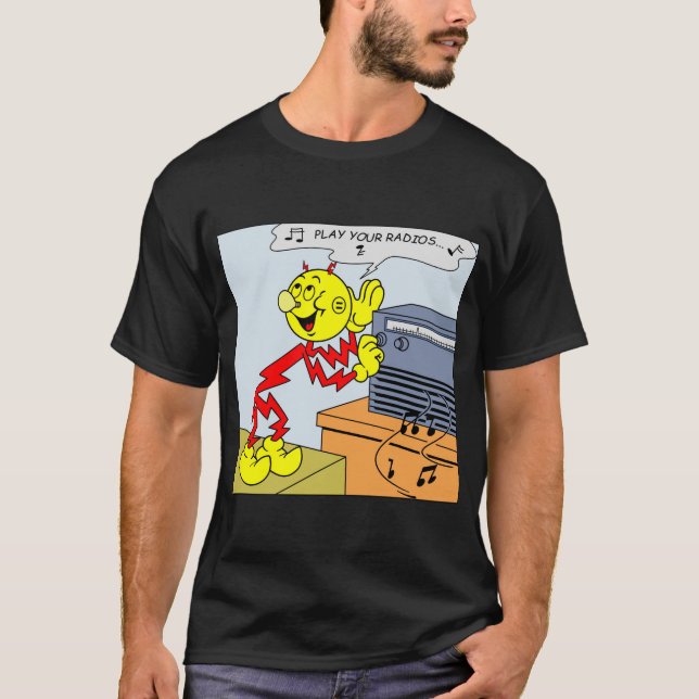 Camiseta Reddy Kilowatt muy divertida (Anverso)