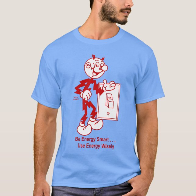 Camiseta Reddy Kilowatt muy divertida (Anverso)