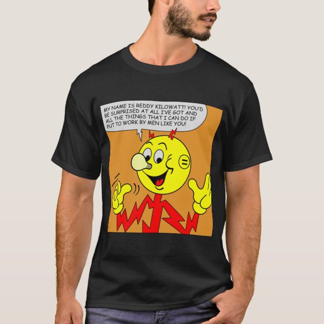 Camiseta Reddy Kilowatt muy divertida (Anverso)