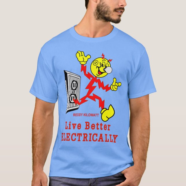 Camiseta Reddy Kilowatt muy divertida (Anverso)