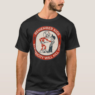 Camiseta Reddy Kilowatt, recuerda que la electricidad de lo
