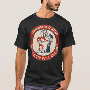 Camiseta Reddy Kilowatt, recuerde que la electricidad de lo
