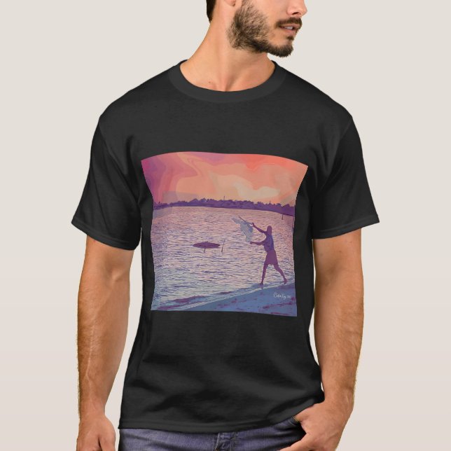 Camiseta Redes para peces cebo en Cedar Key Florida (Anverso)