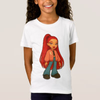 Redhead Glam Moon Girl Tshirt