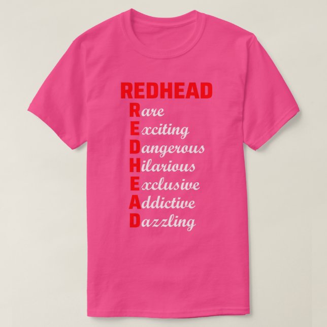 Camiseta Redhead Hair Quote Funny Humour Saying 19 (Diseño del anverso)