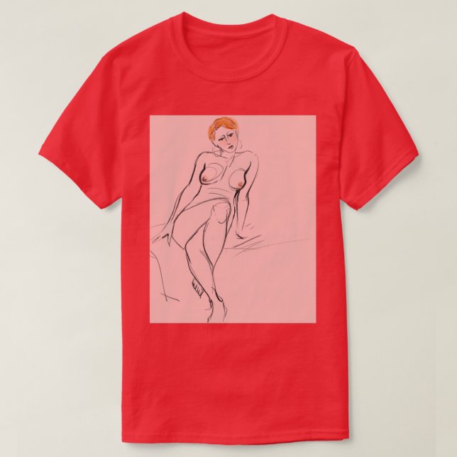 Camiseta Redhead on Pink (Diseño del anverso)