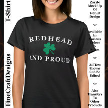 Redhead & Proud, Green Shamrock, Personalizado, 10