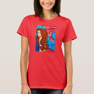 camiseta redheaded de la sirena