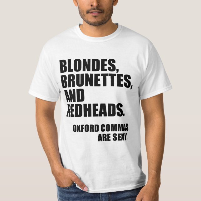 Camiseta redheads de los brunettes de los blondes (Anverso)