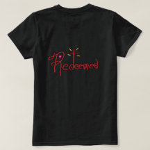 Camiseta 'Redimido' Texto Dibujado a Mano Cruces C