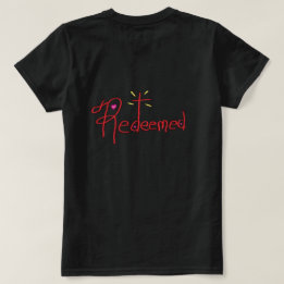 Camiseta 'Redimido' Texto Dibujado a Mano Cruces C