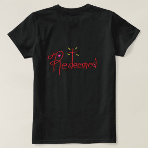 Camiseta 'Redimido' Texto Dibujado a Mano Cruces C