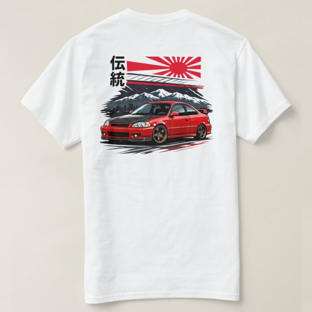 Camiseta Redline Heritage Civic (Reverso del diseño)