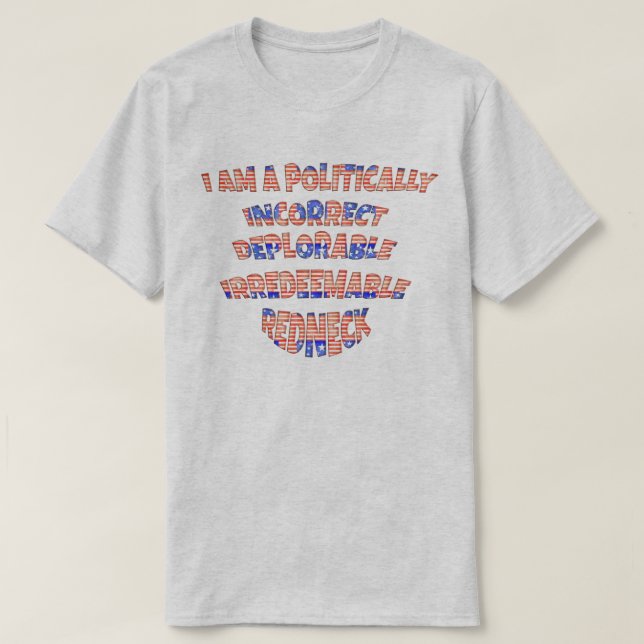 Camiseta Redn Irredimible y deplorable políticamente incorr (Diseño del anverso)