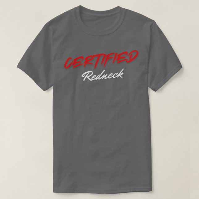 Camiseta Redneck certificado (Diseño del anverso)