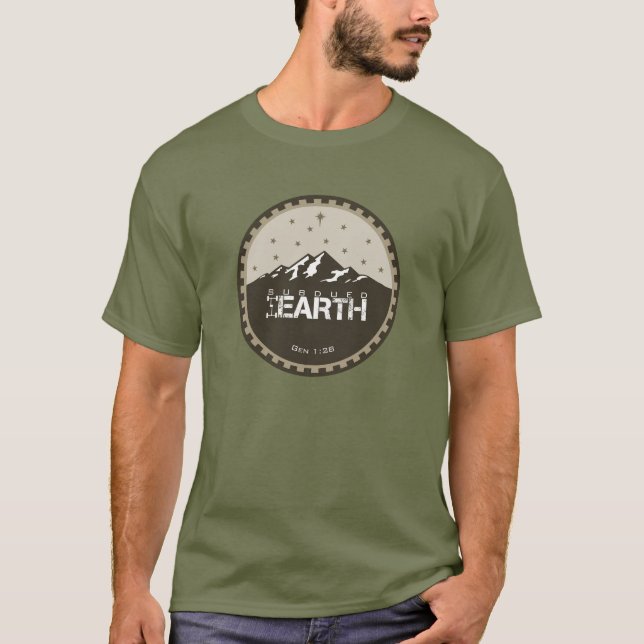 Camiseta redonda sometida del logotipo de la (Anverso)