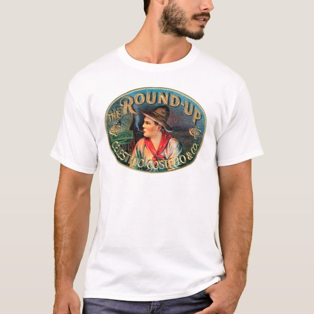 Camiseta Redondear etiqueta de cigarro (Anverso)