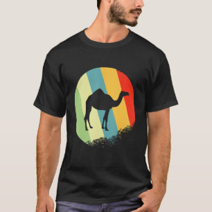 Camiseta Redondeo de animales de camello con colores retro