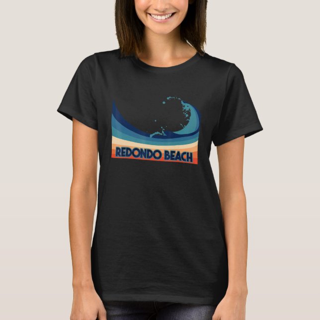 Camiseta Redondo Beach California Retro Surf Vela & Fis (Anverso)