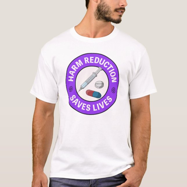 Camiseta Reducción de daño salva vidas - Pruebas de píldora (Anverso)