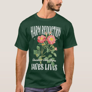 Camiseta Reducción de Daños de Flor Retro Salva Vidas Sobre