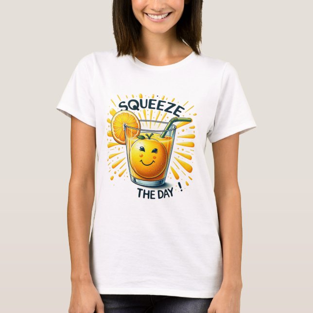 Camiseta Reducir el jugo Naranja del día (Anverso)