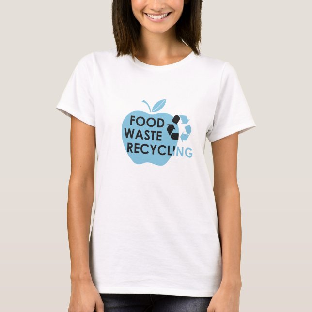 Camiseta Reducir el reciclado de residuos de alimentos de f (Anverso)
