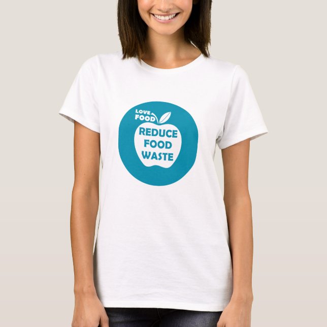 Camiseta Reducir el reciclado de residuos de alimentos de f (Anverso)