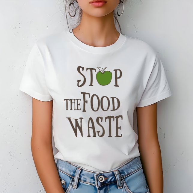 Camiseta Reducir el reciclado de residuos de alimentos de f (Subido por el creador)