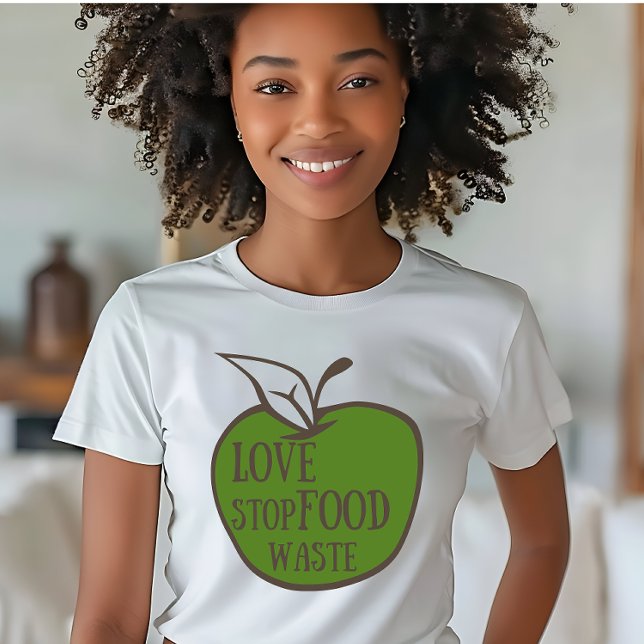 Camiseta Reducir el reciclado de residuos de alimentos de f (Subido por el creador)