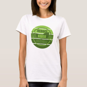 Camiseta Reducir el reciclaje de reutilización