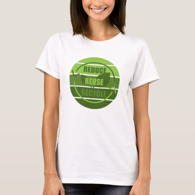 Camiseta Reducir el reciclaje de reutilización (Anverso)